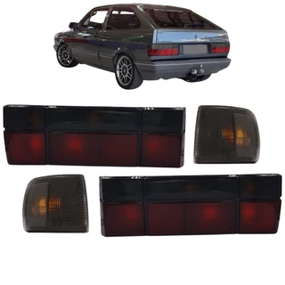 KIT Par de Lanterna Traseira FUMÊ + Par de Pisca FUMÊ - Gol Quadrado 1991 1992 1993 1994
