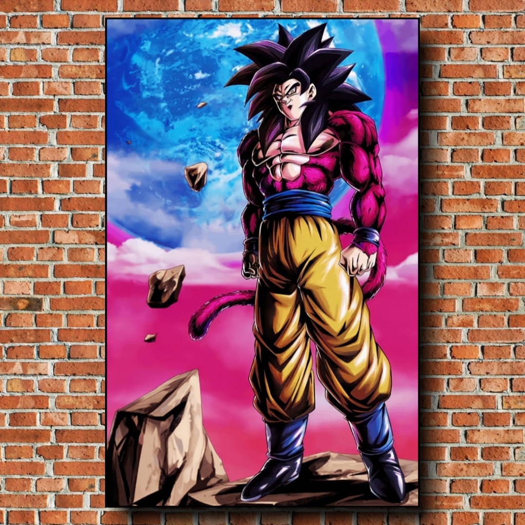Desenho Anime Goku SSJ4 - Desenhos em Papel A4 150g/m² - DFrans Arts Store  - Ilustrador