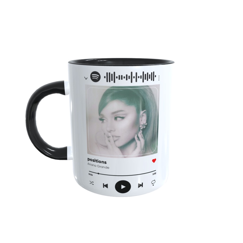 Caneca personalizada interativa spotify - Ariana Grande