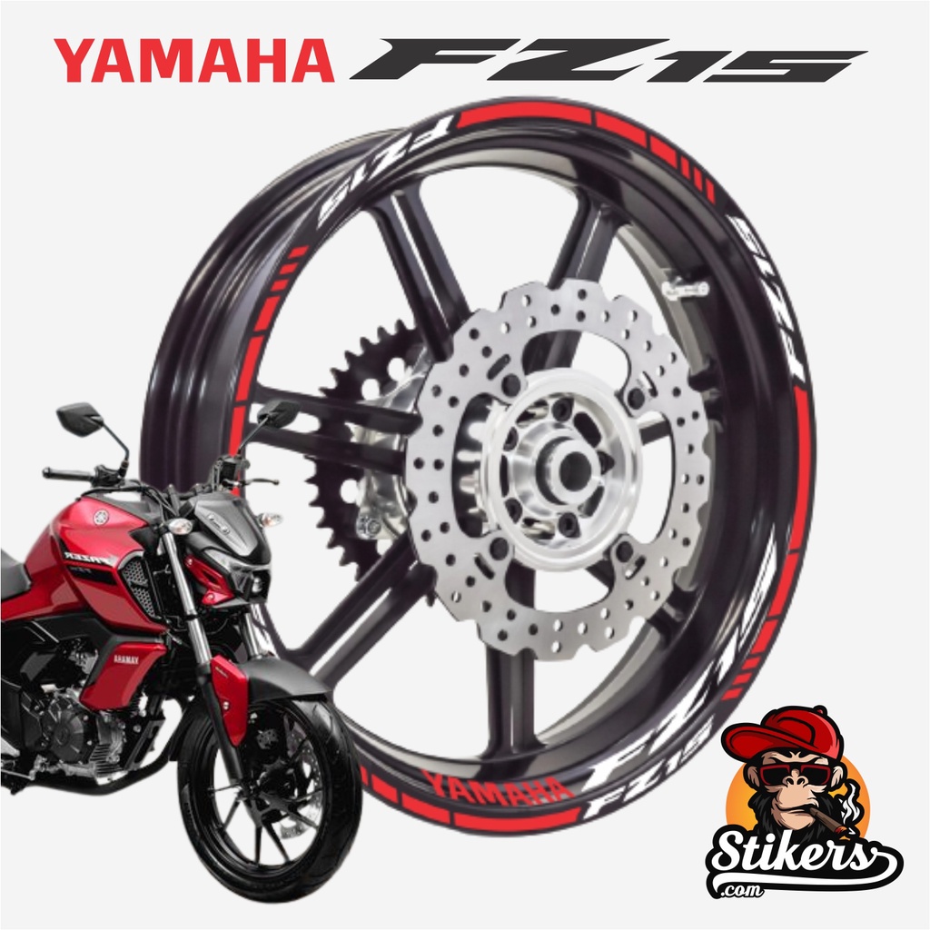 Fazer FZ15 Yamaha Adesivo Friso Refletivo Aro Roda Moto Naked Shopee Brasil