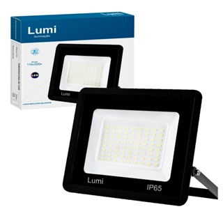 Kit 2 Refletor Led 200w Prova Dágua IP65 Bivolt Luminária Holofote Lumi