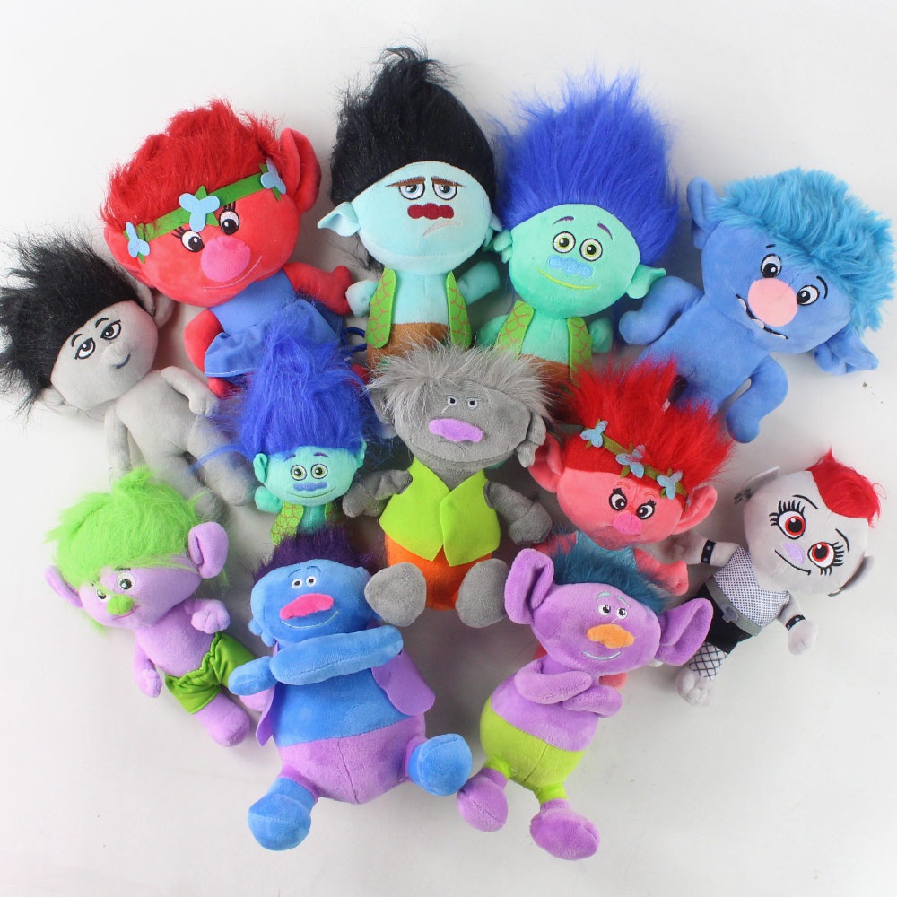 4 tipos 17cm trolls figura de ação brinquedos papoula ramo critter