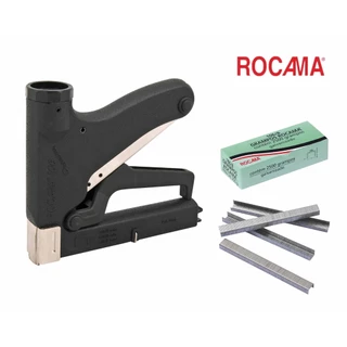 Grampeador madeira/tapeçaria profissional 106 + 3.500 grampos 106/6 Rocama Original tapeceiro.