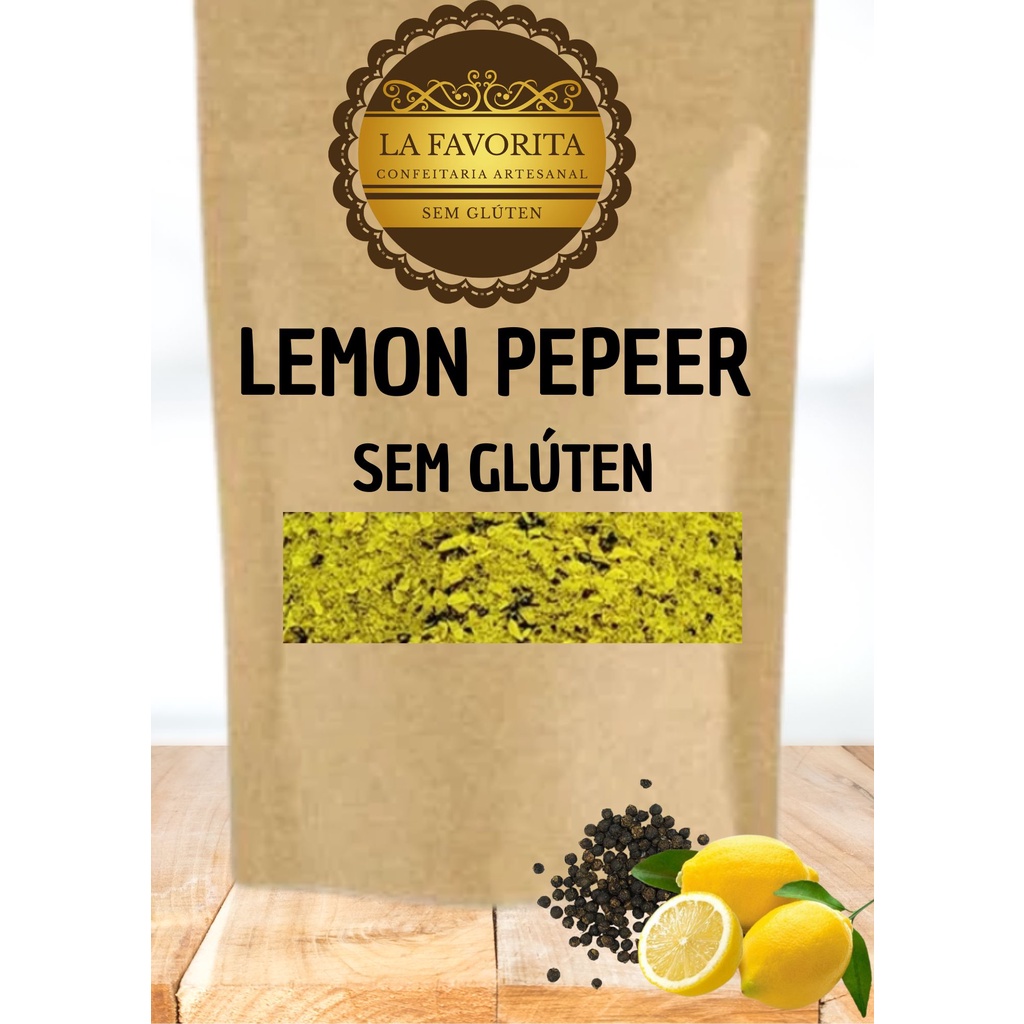 Lemon Pepper 100g ou 250g ou 500g - Tempero Condimento - Sem Glúten