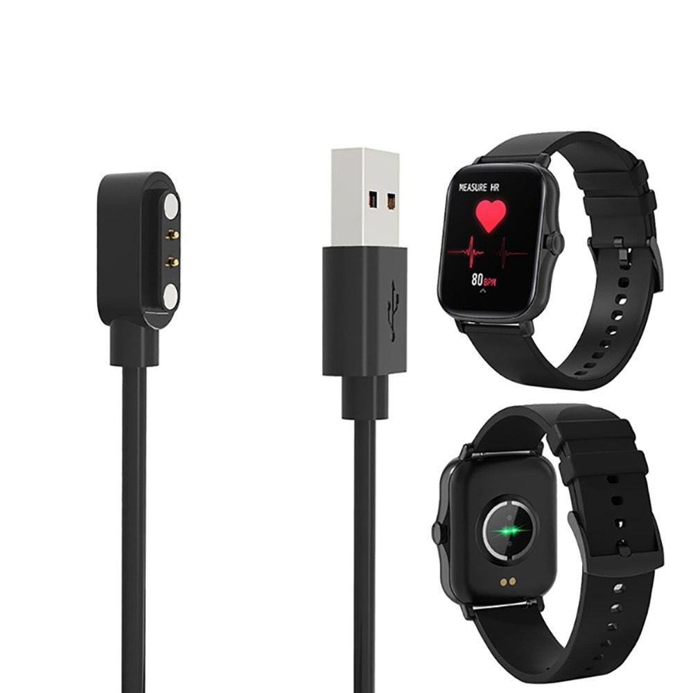 Cabo Carregador UBS Magnético 2 Pinos Para Smartewatch P70 / P80 / P8 / P8 Plus / P90