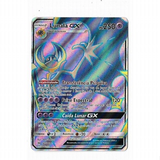 Carta Pokémon Lendário Lunala Gx Dourada Sol E Lua