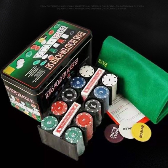 Maleta Poker Fichas Numeradas Baralho Kit Jogo Completo Mdf