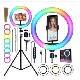 Ring Led Colorido 36cm / 14 Polegadas +suportes De Celula  +tripé 2m marisa em Oferta na Shopee