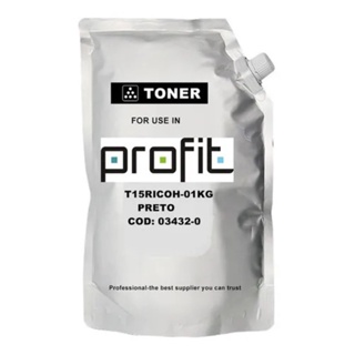 Refil Pó Toner PROFIT RICOH MP C2504/C2004 Black 1KG