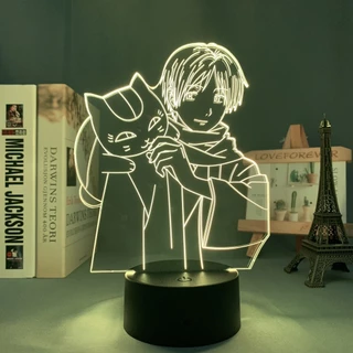 Luz Led Anime Natsume Livro De Amigo Takashi Para Decoração De Quarto Infantil Lâmpada Noturna Manga 3d