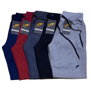 Kit 5 Bermudas de Moletom Masculino Básica Com Amarração Academia