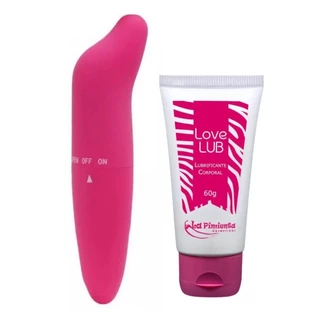 Vibrador Masturbador Golfinho Ponto G C/ Ponta Arredondada + Lubrificante Love Lub Neutro Sexshop