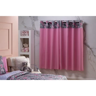 Cortina Para Quarto 2,00 x 1,70 Borboletas Linha Infantil Estampada!