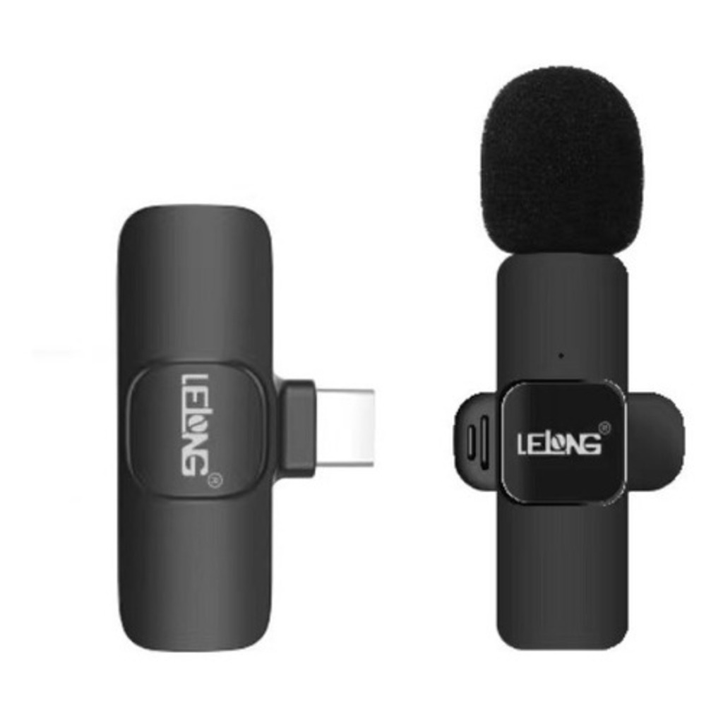 Microfone Lapela Sem Fio Compatível Android Usb C Type C
