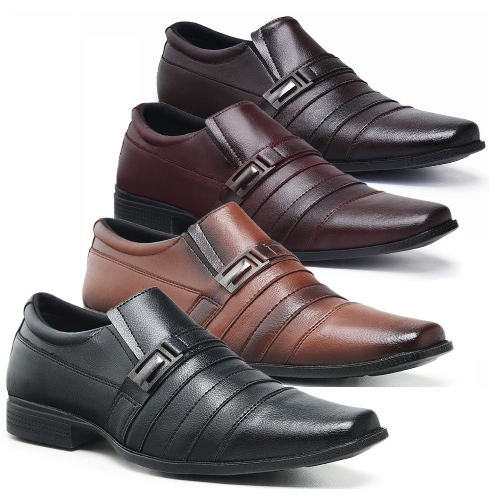 Kit Sapato Social Masculino Formal Elegante Confortável Direto Fabricante 4 Pares