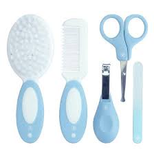 Kit Pimpolho Higiene Composto por 5 peças - Tesourinha, cortador, lixa, escova e pente