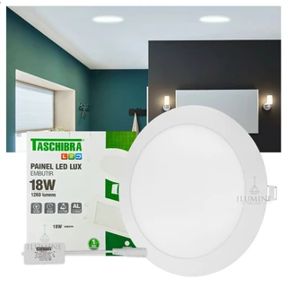 Painel LED Taschibra Lux 18W Redondo Embutir