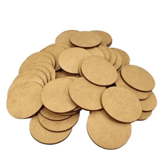 100 Bolacha Porta Copo Madeira Supla Para Copo 100 Unidades 10 x 10 cm