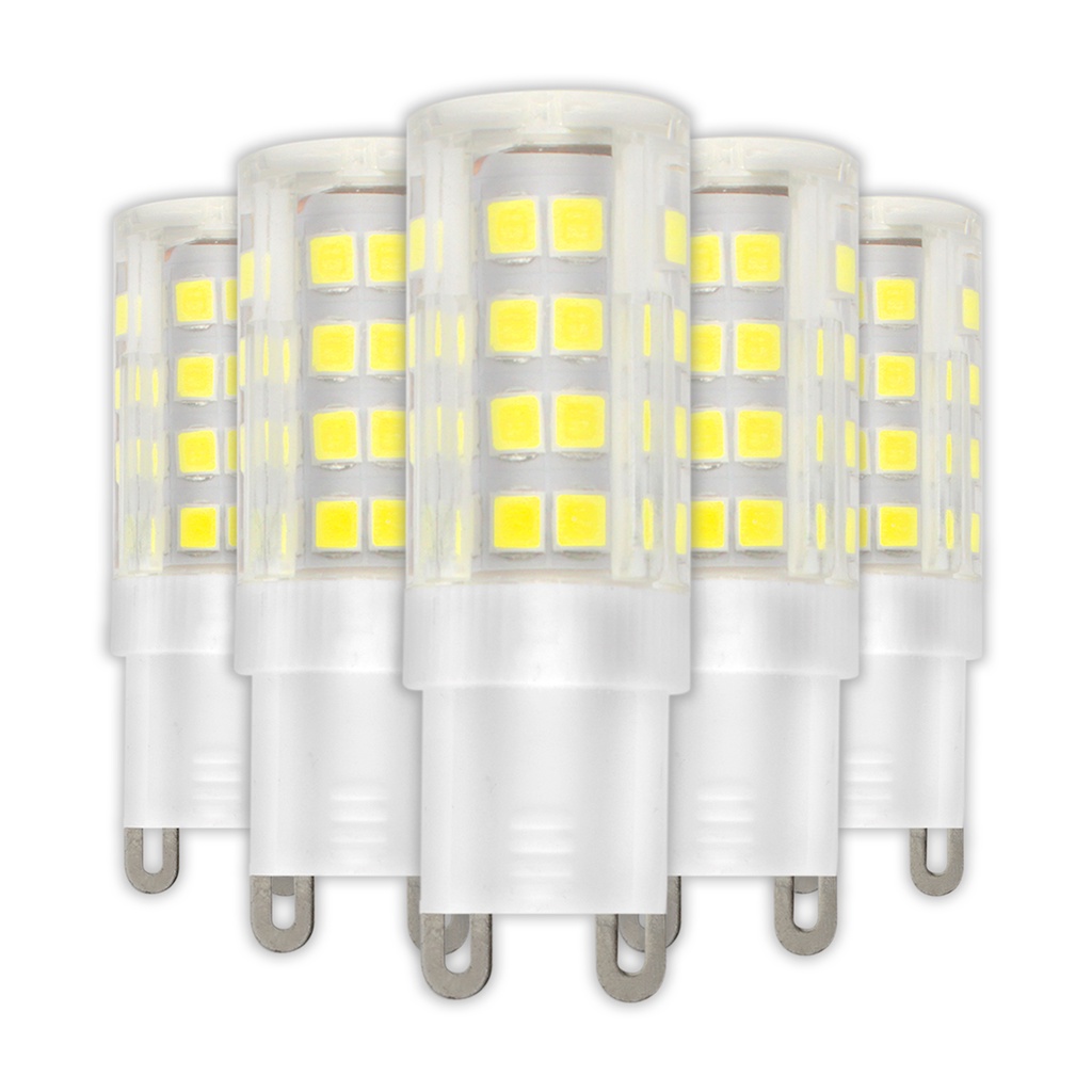 Kit 5 Lâmpadas Led G9 Halopim 5w Bivolt Luz Branco Frio