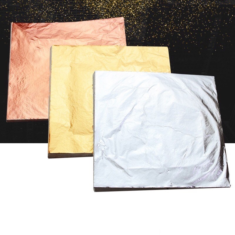 10 Folhas de ouro para Artesanato Decoração em gesso Madeira Resina ...