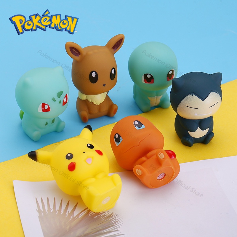 Pokémon Anime Pikachu Bulbasaur Charmander Eevee Snorlax Bonecos De ...