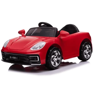 Carro Eletrico Infantil Carrinho de Passeio Menino Menina Motorizado Porsche Vermelho 12V Controle Remoto Luz Som e Cinto de Seguranca