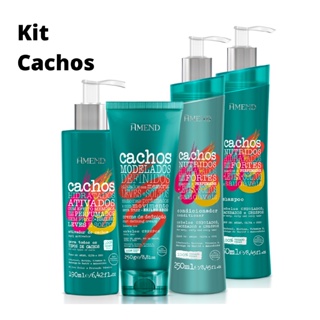 Kit Amend Shampoo Condi Leave In e Ativador Cachos Fechados