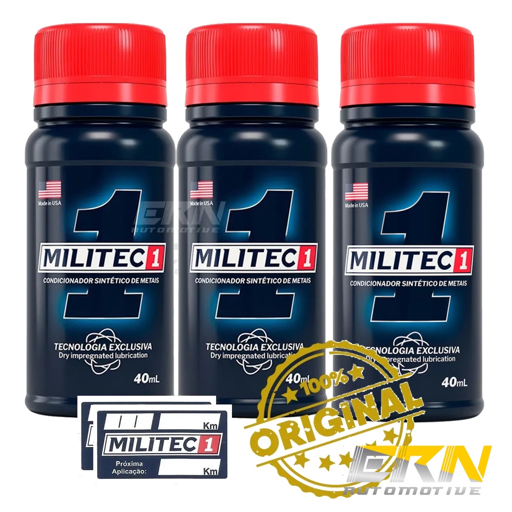 KIT 3X MILITEC-1 40ML CONDICIONADOR DE METAIS MOTO ORIGINAL | Shopee Brasil