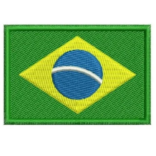 Patch Bordado Bandeira do Brasil tamanho 7 x 5cm