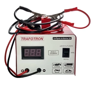 Carregador Bateria 12v Cv20 Flutuante Carro 20ah Bivolt Voltimetro Digital