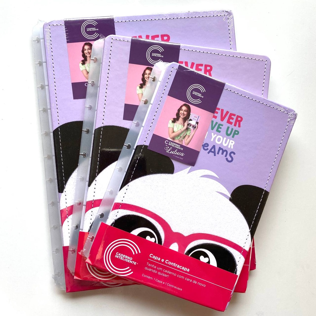 Capa e Contracapa Pandalu by Luluca para Caderno Inteligente | Tamanho A5, Médio ou Grande