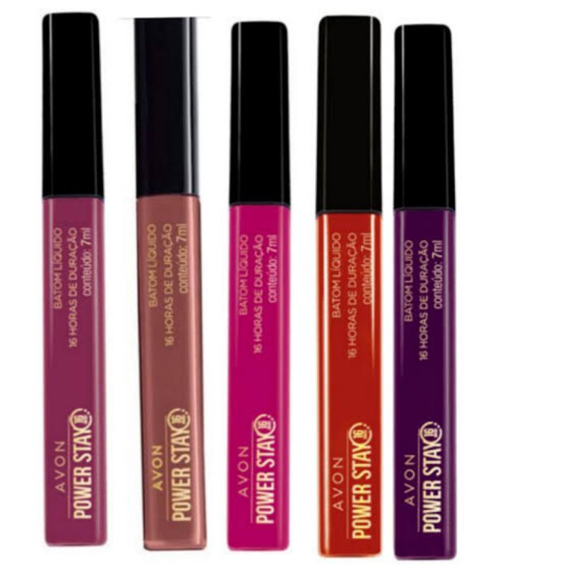 Batom liquido Power Stay Avon 16 horas de duração | Shopee Brasil