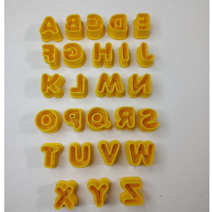 Cortador Mini Alfabeto 1cm Para Pasta Americana, Pasta De Leite Em Pó E