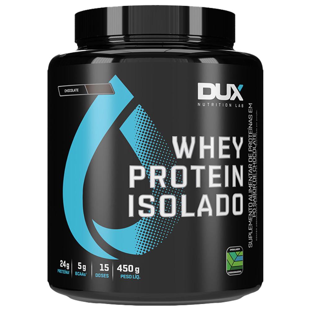 Whey Protein Isolado 100% Proteina Chocolate Pote 450g – Dux Nutrition