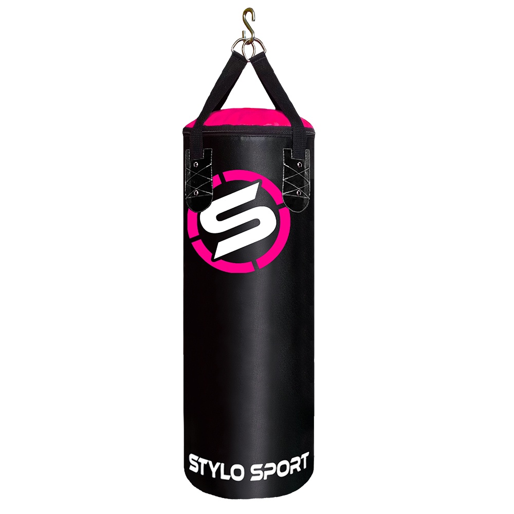 Saco De Boxe 90x100 Pancada Muaythai Mma Preto Com Rosa Vazio | Shopee ...