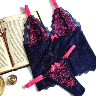 Conjunto Lingerie Sensação Renda Lindo Alças Reguláveis CLSR0040