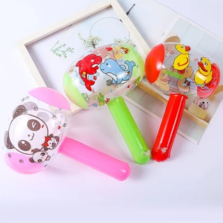 Kit 25 Martelos Inflável 25cm C/luz Brinquedo Bebê Criança