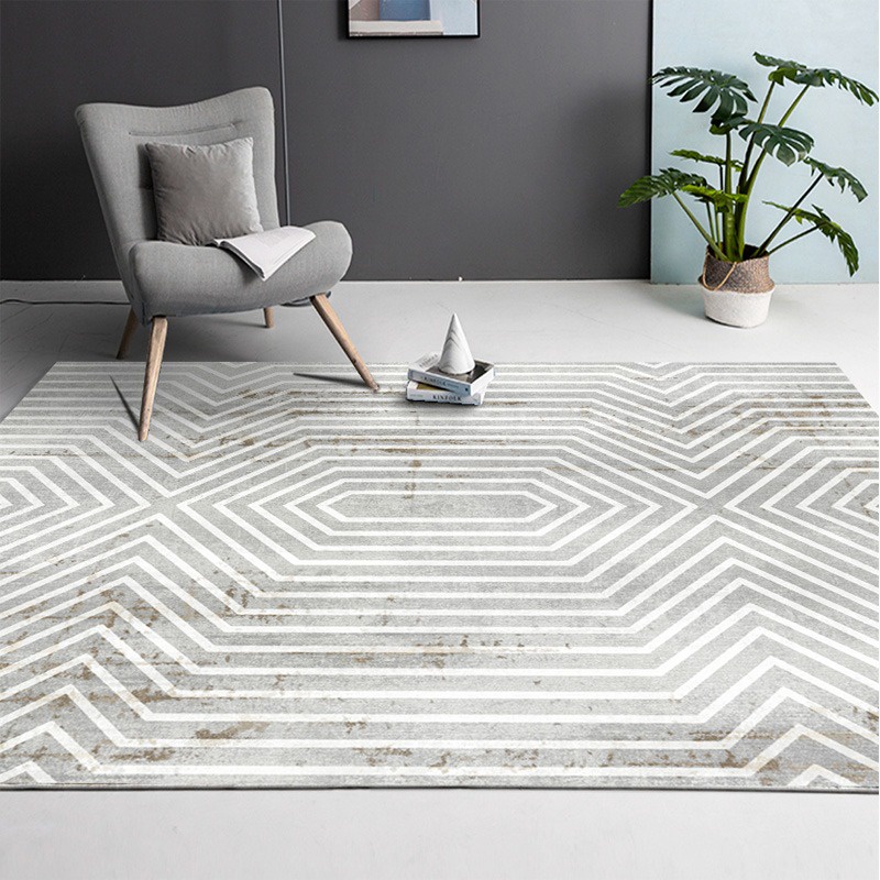 Tapete Sala Veludo Pelo Baixo Estampado Costa Oro Indiano/Floral/Geometrico 200x150