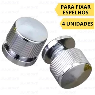 Kit 4 Botão Francês Suporte Para Fixar Espelhos e Vidros