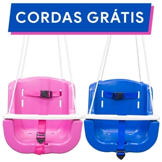 Balanço Plastico Infantil para Bebes Criança Cadeirinha Menino Menina Azul Rosa Preto