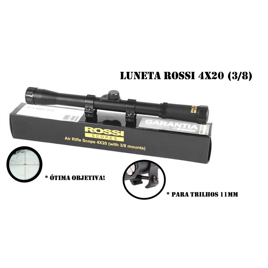 Luneta para carabina 4x20 Rossi (3/8 mounts)