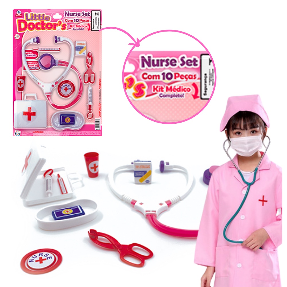 Kit Medico Infantil Doutora Brinquedo Educativo Pica Pau | Shopee Brasil