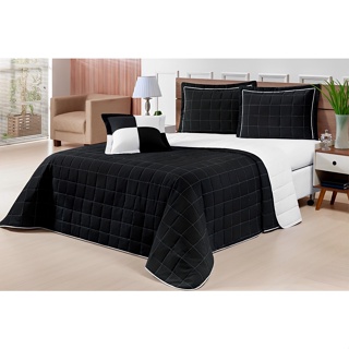 Kit Cobre Leito SQUARE Queen 5pc Matelado Dupla face ALGODAO