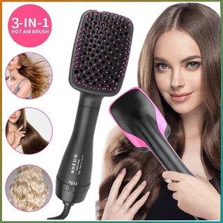 J&M 3 Em 1 Escova Secadora Alisador De Cabelos Lisos/Curly Styling Tool Secador Escova De Ar Quente
