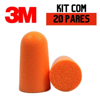 Protetor Auricular 3M Espuma Ouvido Abafador 1100 - 20 Unidades .