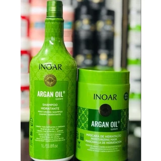 Kit Inoar Argan Shampoo 1L/Mascara 1Kg