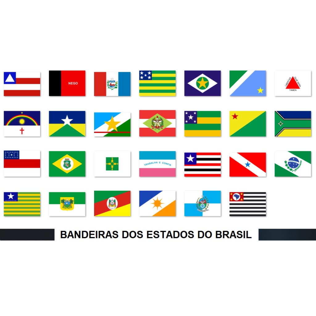 kit 27 bandeiras dos estados do brasil + distrito federal | Shopee Brasil