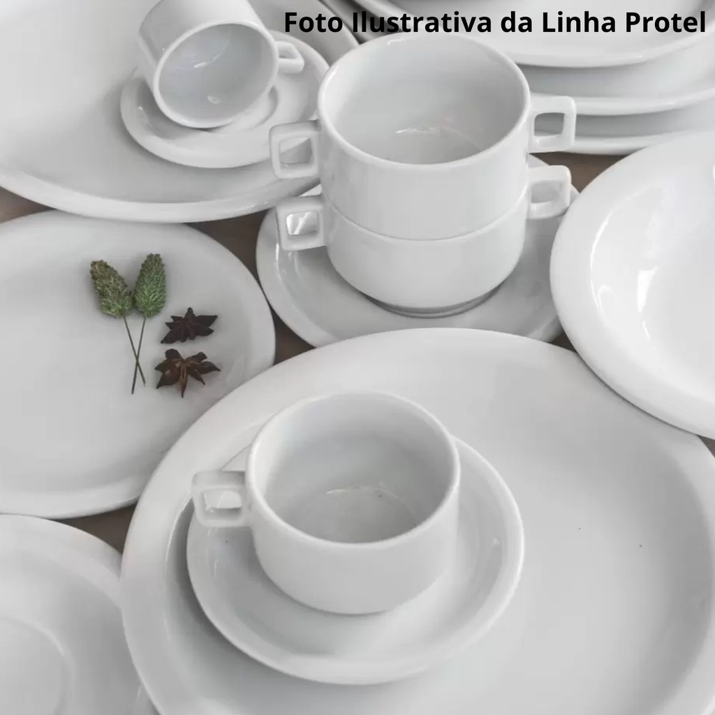 Aparelho de Jantar Chá e Café 42 Peças Porcelana Schmidt - Dec.  Jericoacoara 2401 - SCHMIDT