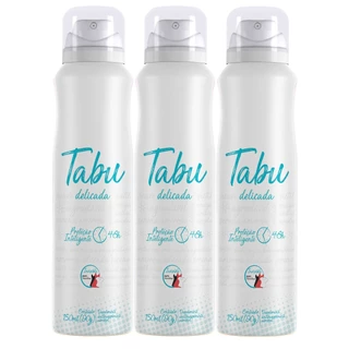 Kit Desodorante Aerosol Antitranspirante Tabu Delicada 150Ml (3 unidades)