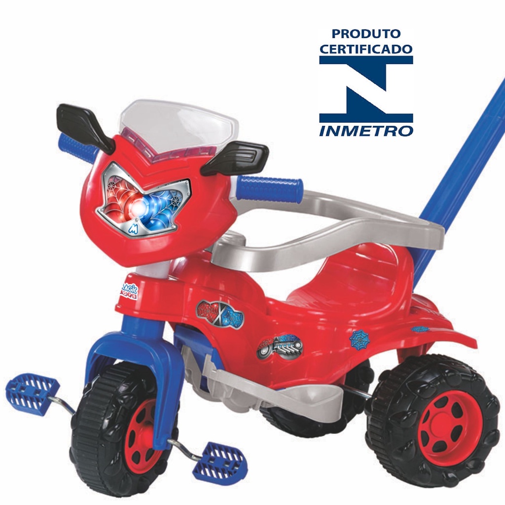 Triciclo Infantil Tico Tico Motoca Bebê com Haste para Empurrar e Proteção  Lateral Moto Infantil - Tico-Tico Zoom - Velotrol e Triciclo a Pedal -  Magazine Luiza